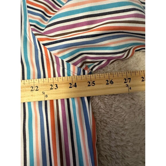 Paul Fredrick Slim Fit L/S Dress Shirt 100% Cotton Multicolor Men’s Size XL - Picture 6 of 8